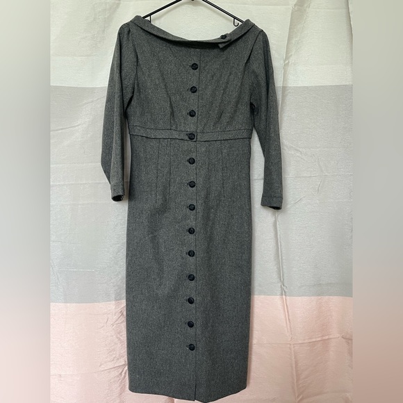 Marc Jacobs Grey Pencil Dress Size 8 - Picture 2 of 6